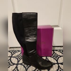 Black Knee-High Boots Wide Calf
